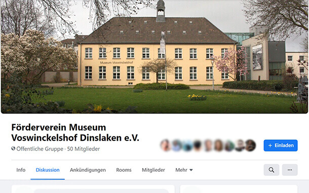 Facebook Gruppe des Fördervereins Museum Voswinckelshof