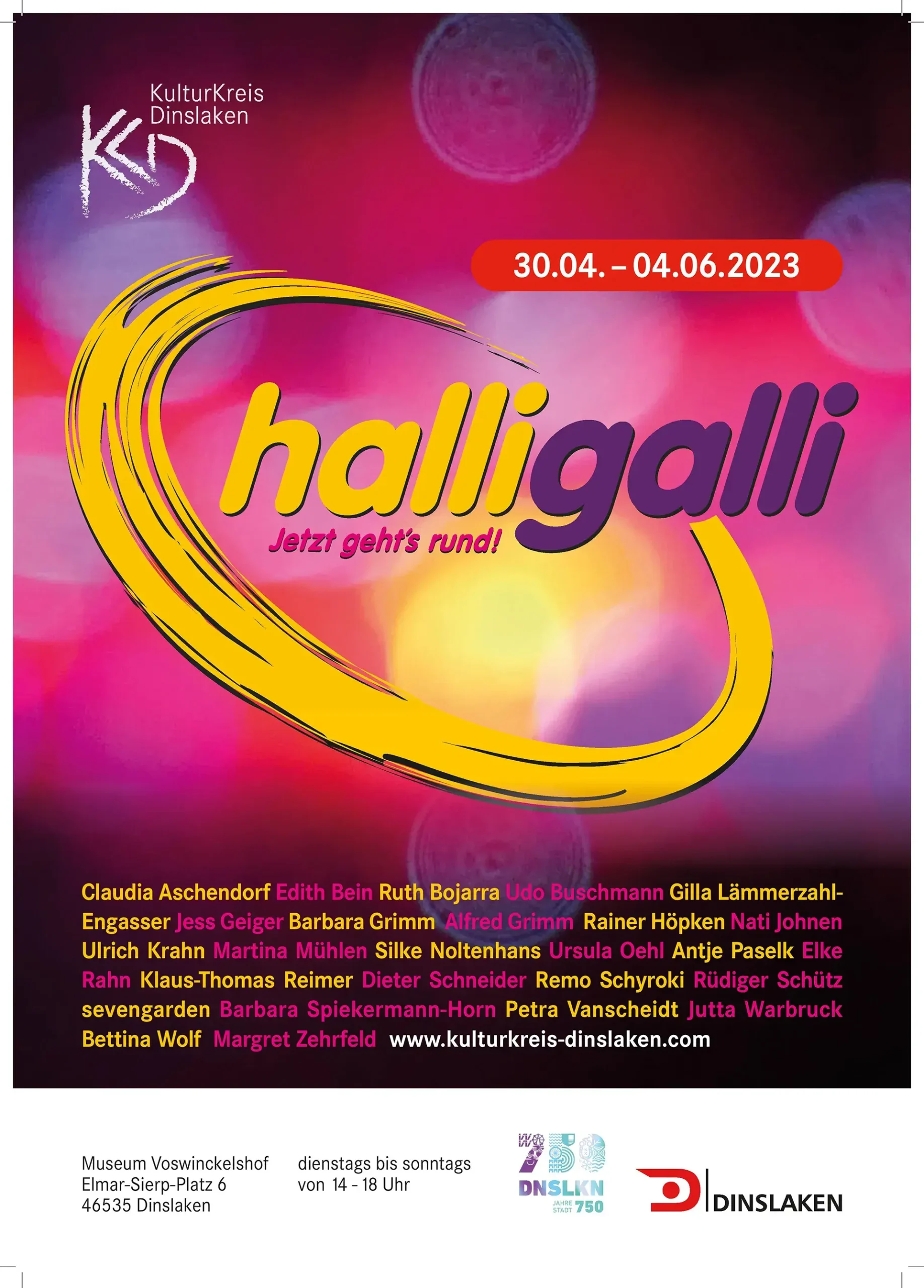 Plakat - Halli Galli - Jetzt gehts Rund - April bis Juni 2023
