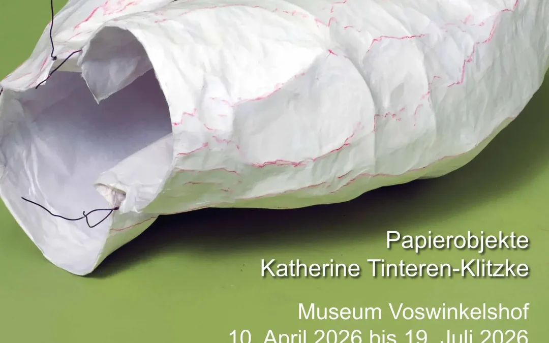 Atem holen – Papierobjekte –  Ausstellung der Künstlerin Katherine Tinteren-Klitzkeausgestellt vom 10.04.2026 bis 19.07.2026