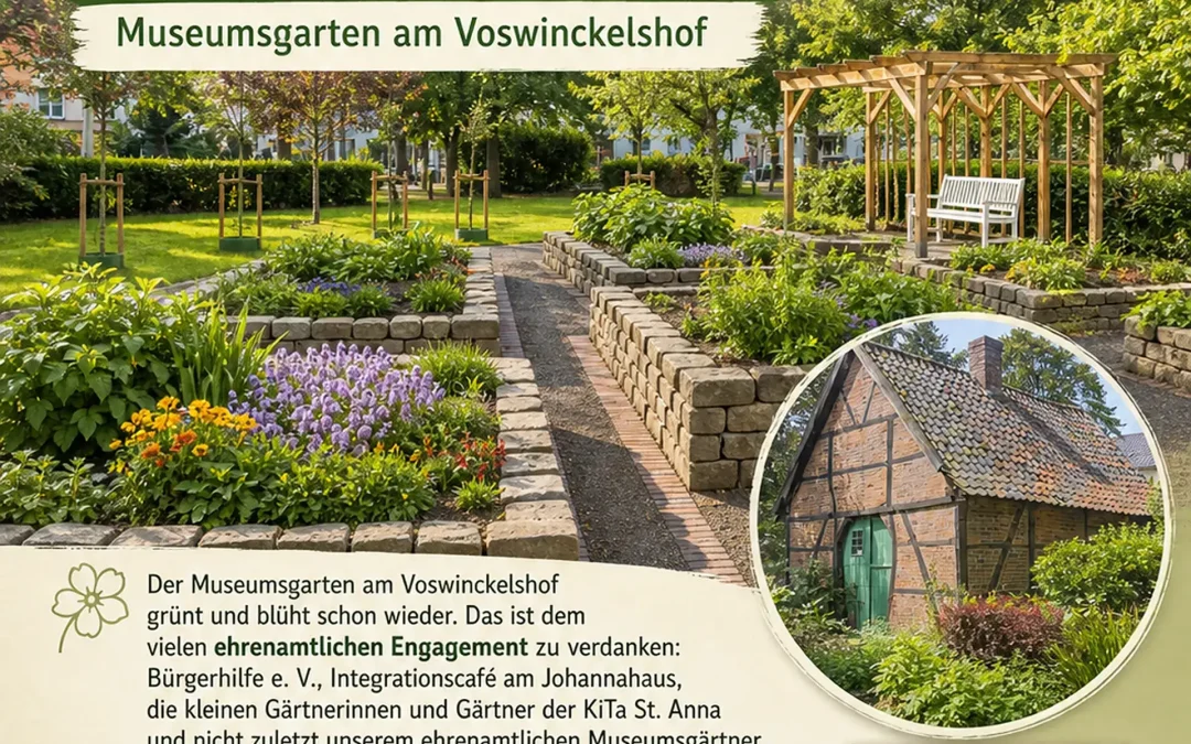 „Gartengespräche“ – Start einer neuen Veranstaltungsreihe im Stadthistorischen Zentrumam Sonntag, 17. Mai 2026, um 17.00 Uhr im Museumsgarten